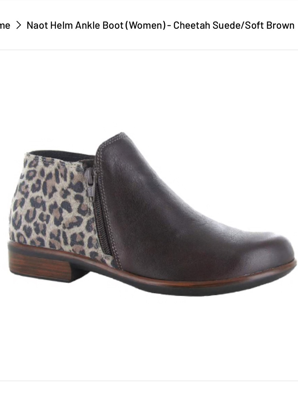 Naot Helm Ankle Boot Suede and Leather size 9 or Euro 40